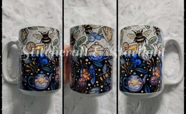 Bees and Teas - 15oz Ceramic Mug