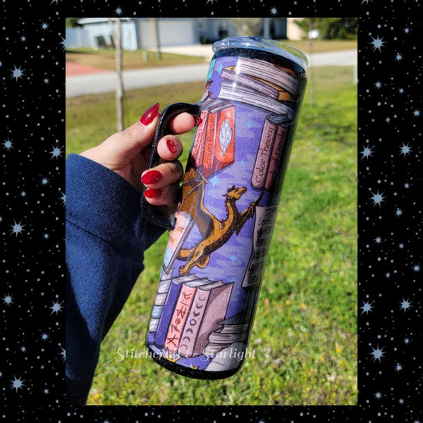 SJM Universe- Purple base- Custom Fabric Epoxied Tumblers
