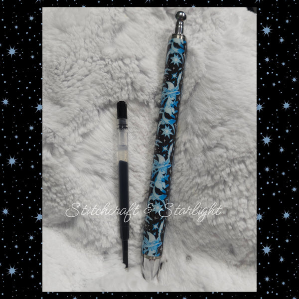 Battle Buddies- Witchy Evolution Foxes -Metal Refillable Epoxied Pen- Maker Flo