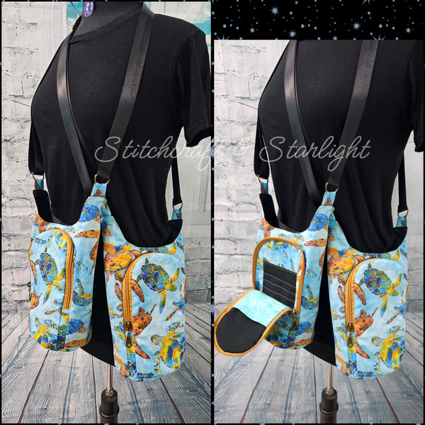 Sea Turtles-H2O 2 Go- Water bottle sling bag