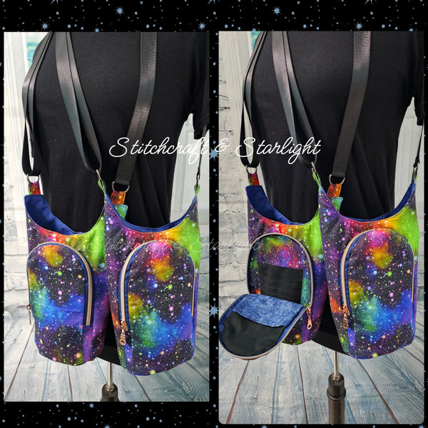 Galaxy Print - H2O 2 Go- Water bottle sling bag