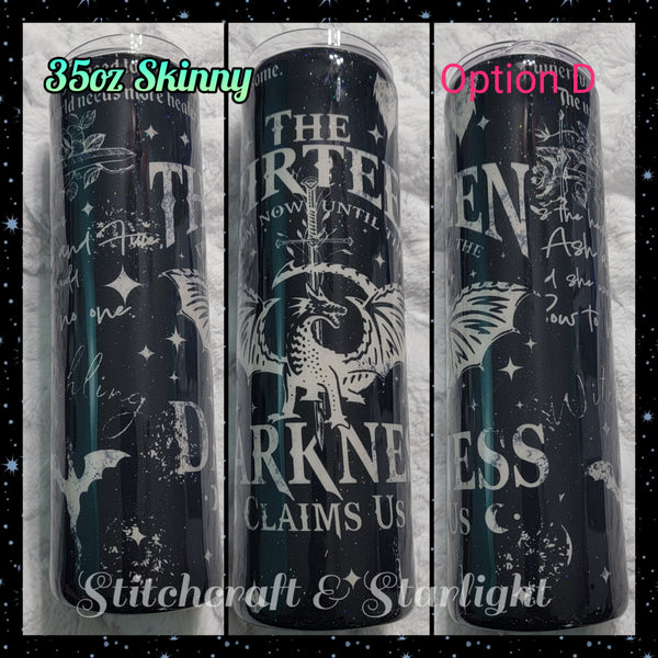 The 13 Witches - TOG themed- (multiple sizes)- Custom Fabric Epoxied Tumbler