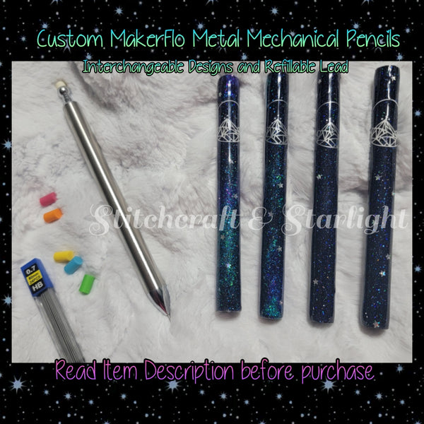 Night Court inspired-  Metal Refillable Epoxied Pens and Pencils- Maker Flo