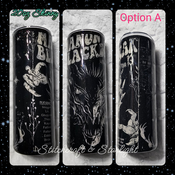 The 13 Witches - TOG themed- (multiple sizes)- Custom Fabric Epoxied Tumbler