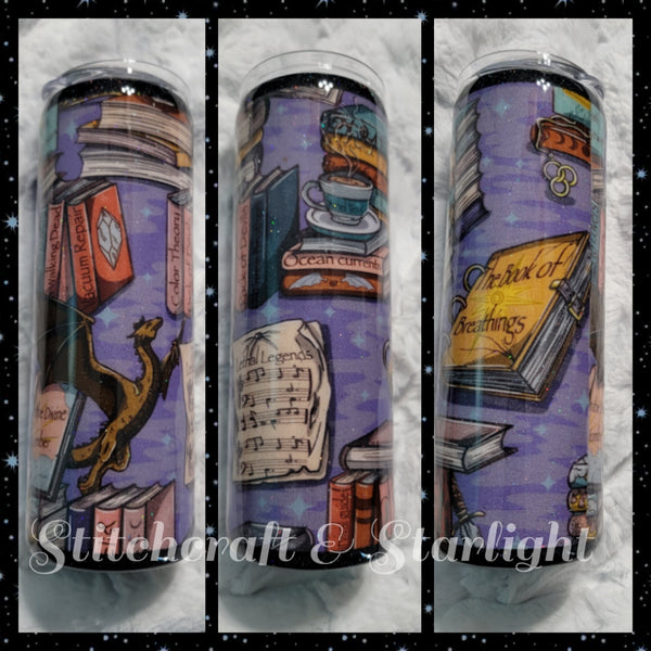 SJM Universe- Purple base- Custom Fabric Epoxied Tumblers