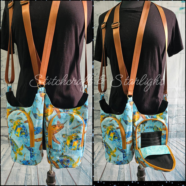 Sea Turtles-H2O 2 Go- Water bottle sling bag