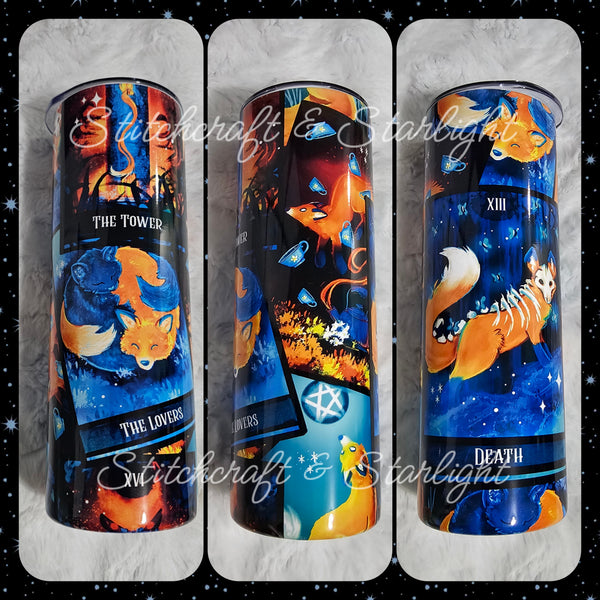 Fox Tarot - 20oz Skinny- Sublimation Tumbler