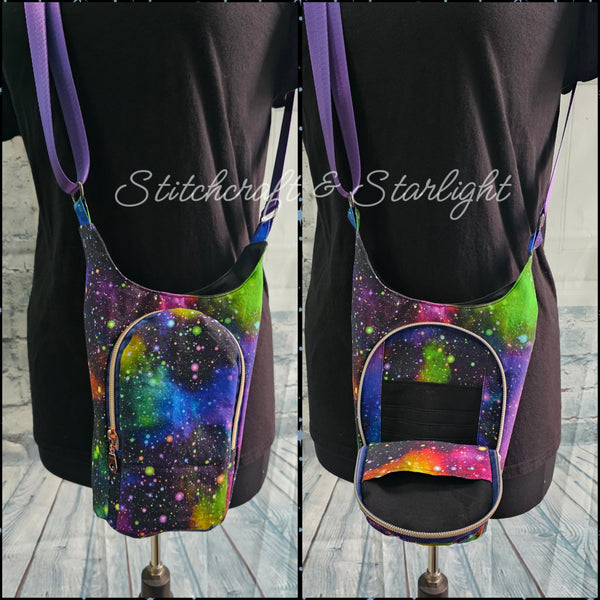 Galaxy Print - H2O 2 Go- Water bottle sling bag