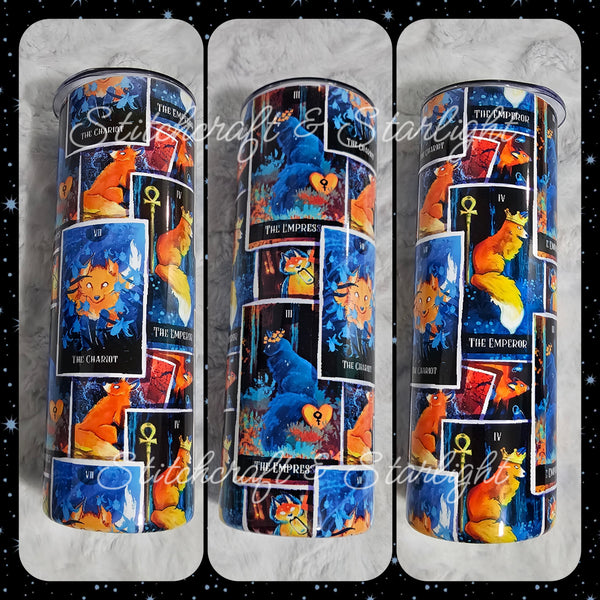 Fox Tarot - 20oz Skinny- Sublimation Tumbler