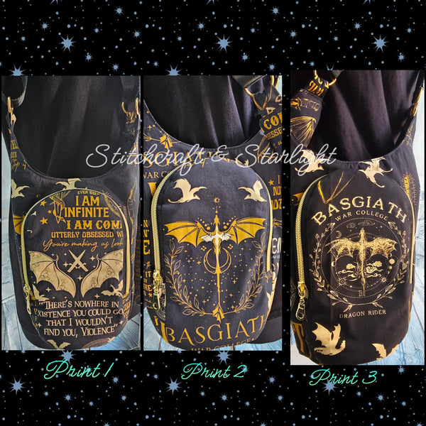 Dragon War College- Gold Colorway -H2O 2 Go- Water bottle sling bag