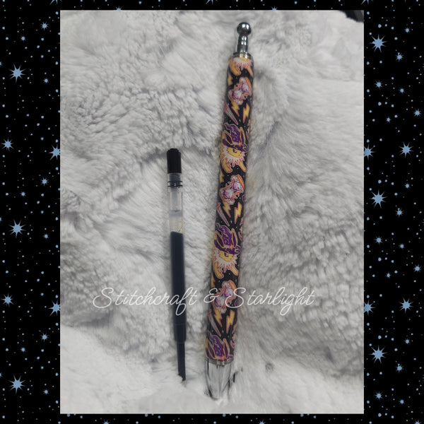 Battle Buddies- Witchy Evolution Foxes -Metal Refillable Epoxied Pen- Maker Flo
