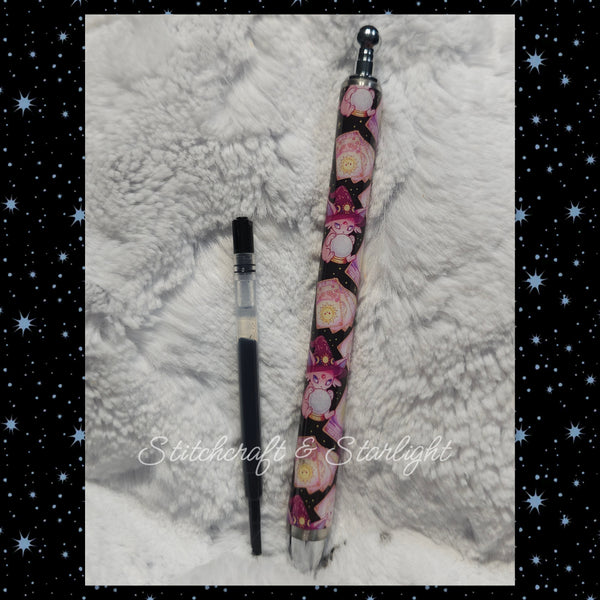 Battle Buddies- Witchy Evolution Foxes -Metal Refillable Epoxied Pen- Maker Flo