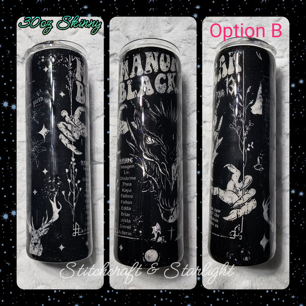 The 13 Witches - TOG themed- (multiple sizes)- Custom Fabric Epoxied Tumbler