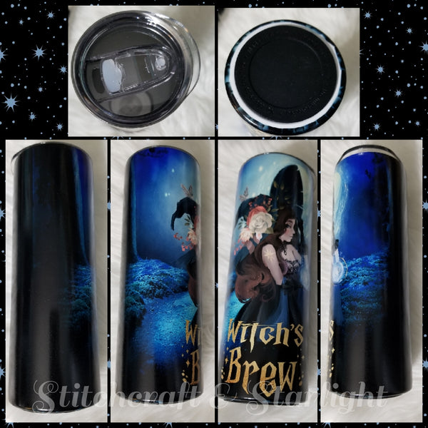 Witches Brew - Sublimation Glow Tumbler- 20oz Skinny