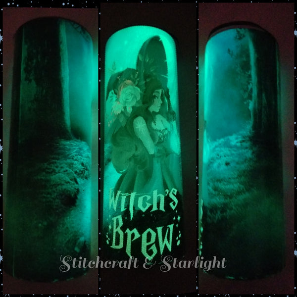 Witches Brew - Sublimation Glow Tumbler- 20oz Skinny